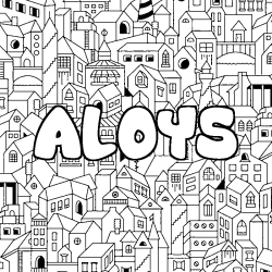 Coloración del nombre ALOYS - decorado ciudad