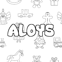 Coloración del nombre ALOYS - decorado juguetes