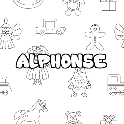 Coloración del nombre ALPHONSE - decorado juguetes