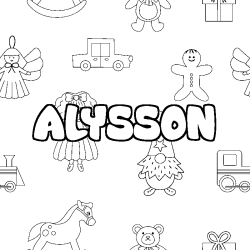 Dibujo para colorear ALYSSON - decorado juguetes
