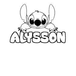 Coloración del nombre ALYSSON - decorado Stitch