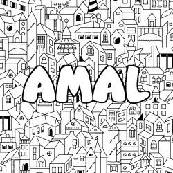 Coloración del nombre AMAL - decorado ciudad