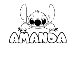 Dibujo para colorear AMANDA - decorado Stitch