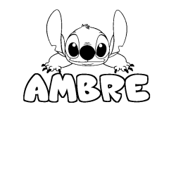 Dibujo para colorear AMBRE - decorado Stitch