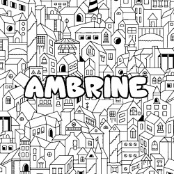 Dibujo para colorear AMBRINE - decorado ciudad