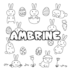 Coloración del nombre AMBRINE - decorado Pascua