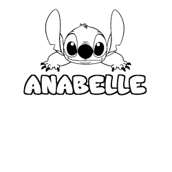 Coloración del nombre ANABELLE - decorado Stitch
