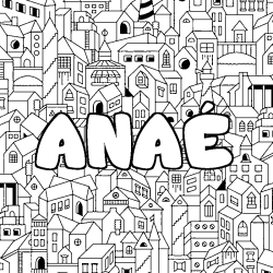 Dibujo para colorear ANA&Eacute; - decorado ciudad