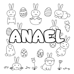 Coloración del nombre ANAEL - decorado Pascua