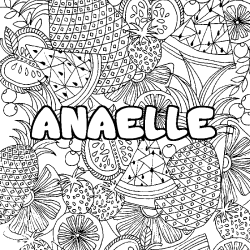 Coloración del nombre ANAELLE - decorado mandala de frutas