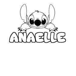 Coloración del nombre ANAELLE - decorado Stitch