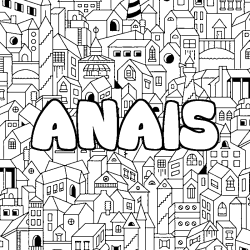 Coloración del nombre ANAIS - decorado ciudad