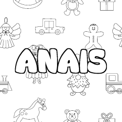 Dibujo para colorear ANAIS - decorado juguetes