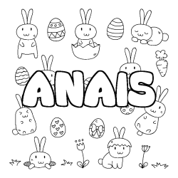 Coloración del nombre ANAIS - decorado Pascua