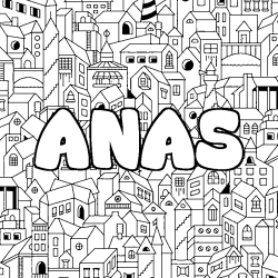 Coloración del nombre ANAS - decorado ciudad