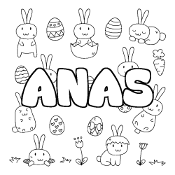 Coloración del nombre ANAS - decorado Pascua