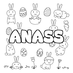 Coloración del nombre ANASS - decorado Pascua