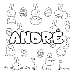 Coloración del nombre ANDRÉ - decorado Pascua