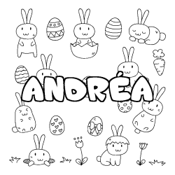 Coloración del nombre ANDRÉA - decorado Pascua