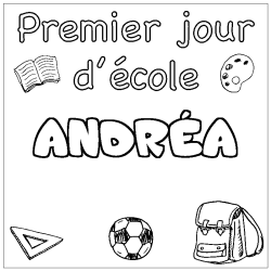 Coloración del nombre ANDRÉA - decorado primer día de escuela