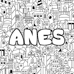 Coloración del nombre ANES - decorado ciudad