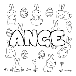 Coloración del nombre ANGE - decorado Pascua