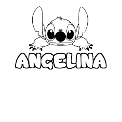 Dibujo para colorear ANGELINA - decorado Stitch