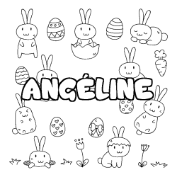Coloración del nombre ANGÉLINE - decorado Pascua