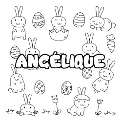 Dibujo para colorear ANG&Eacute;LIQUE - decorado Pascua