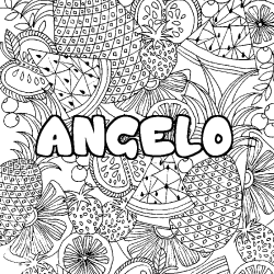 Coloración del nombre ANGELO - decorado mandala de frutas