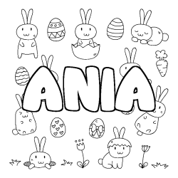 Coloración del nombre ANIA - decorado Pascua