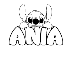Dibujo para colorear ANIA - decorado Stitch