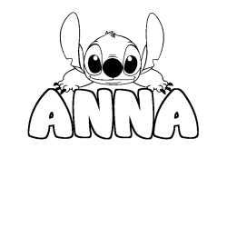 Dibujo para colorear ANNA - decorado Stitch