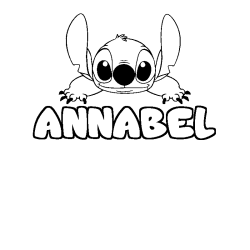 Coloración del nombre ANNABEL - decorado Stitch