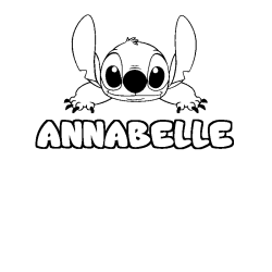 Coloración del nombre ANNABELLE - decorado Stitch