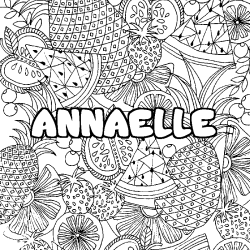 Coloración del nombre ANNAELLE - decorado mandala de frutas