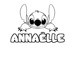Coloración del nombre ANNAËLLE - decorado Stitch
