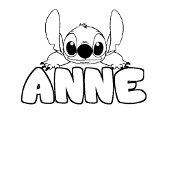 Dibujo para colorear ANNE - decorado Stitch