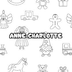 Dibujo para colorear ANNE-CHARLOTTE - decorado juguetes