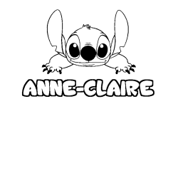 Coloración del nombre ANNE-CLAIRE - decorado Stitch