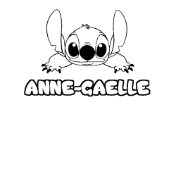 Coloración del nombre ANNE-GAELLE - decorado Stitch
