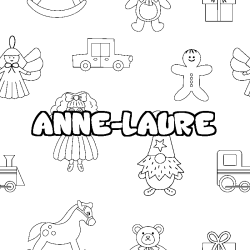 Dibujo para colorear ANNE-LAURE - decorado juguetes