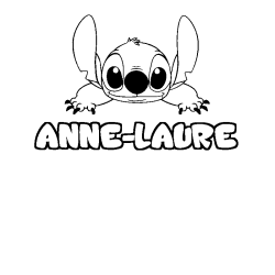 Dibujo para colorear ANNE-LAURE - decorado Stitch