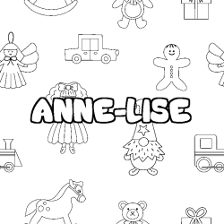 Dibujo para colorear ANNE-LISE - decorado juguetes