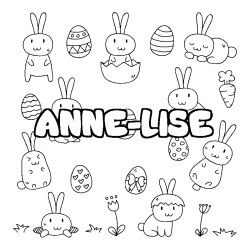 Coloración del nombre ANNE-LISE - decorado Pascua