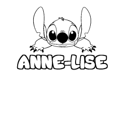 Coloración del nombre ANNE-LISE - decorado Stitch