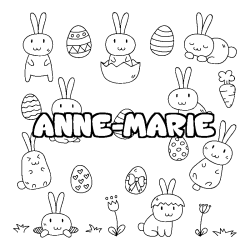 Dibujo para colorear ANNE-MARIE - decorado Pascua