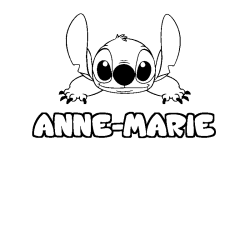 Dibujo para colorear ANNE-MARIE - decorado Stitch
