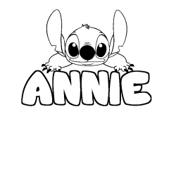 Coloración del nombre ANNIE - decorado Stitch