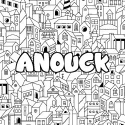 Dibujo para colorear ANOUCK - decorado ciudad
